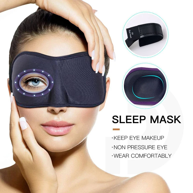 

OPHAX Travel 3d eye mask sleep Soft and breathable Memory sponge eye patch Portable Relax Aid sleep Cover light Sweet dream