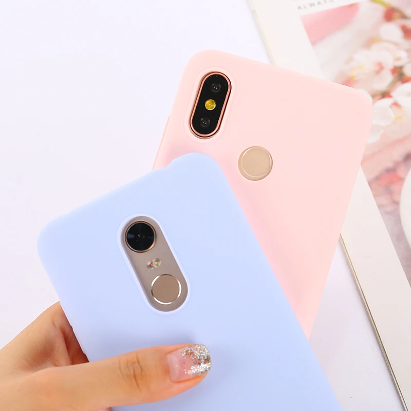 Цветной ТПУ силиконовый чехол для Xiaomi Redmi Note 6 5 7 Pro Redmi 7 6 Pro 6A 5 Plus матовый чехол для Xiaomi Mi 9 SE Mi 8 Lite Mi A2 A1