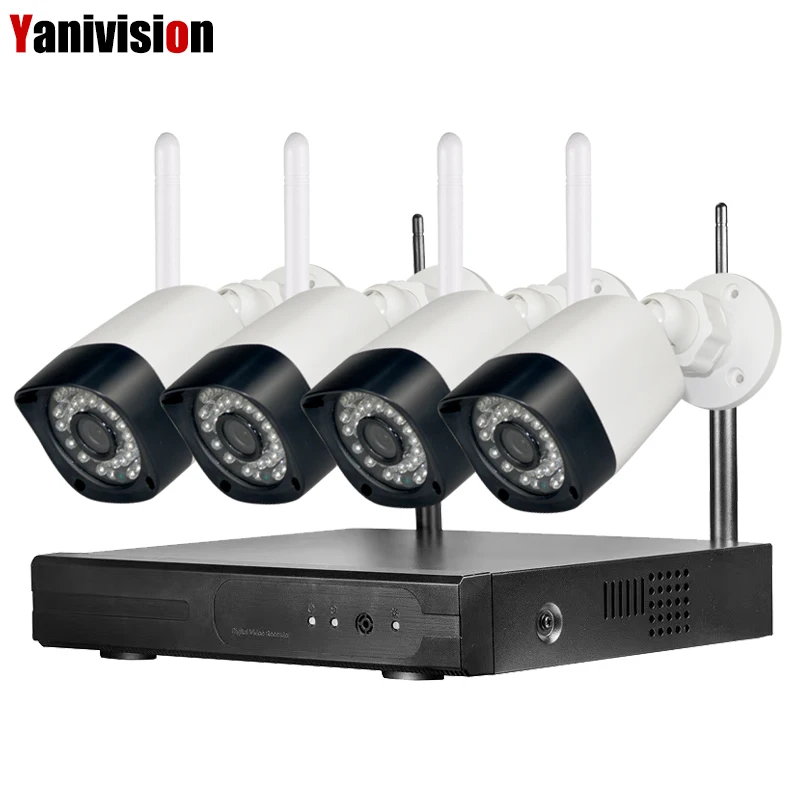 

4CH 1080P Audio WiFi NVR Kit CCTV Security Camera System Wireless NVR Kit Home WIFI Surveillance Outdoor IP Camera Waterproof