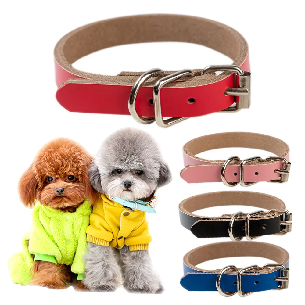 

Leather Dog Collar Perro Collare Cane Pet Products Coleiras Para Caes Hund Halsband Accessoire Chien Peitoral Cachorron Obroza