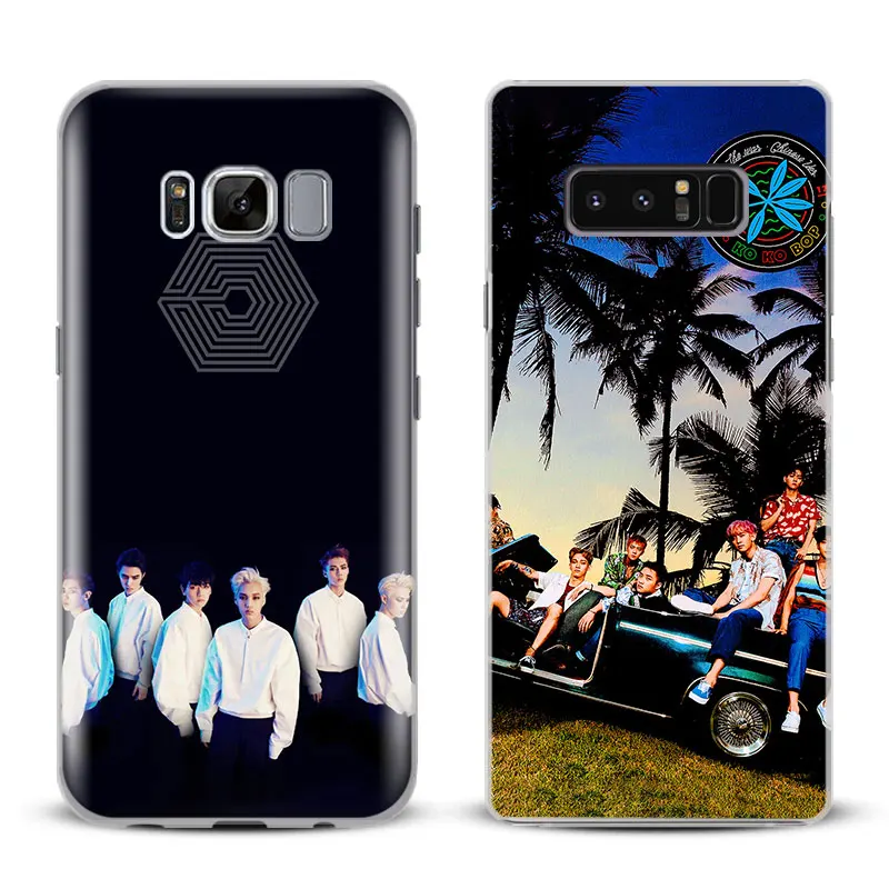 

EXO Kpop Boy group Phone Case Cover Shell For Samsung Galaxy S4 S5 S6 S7 Edge S8 s9 Plus Note 8 2 3 4 5 A5 A7 J5 2016 J7 2017