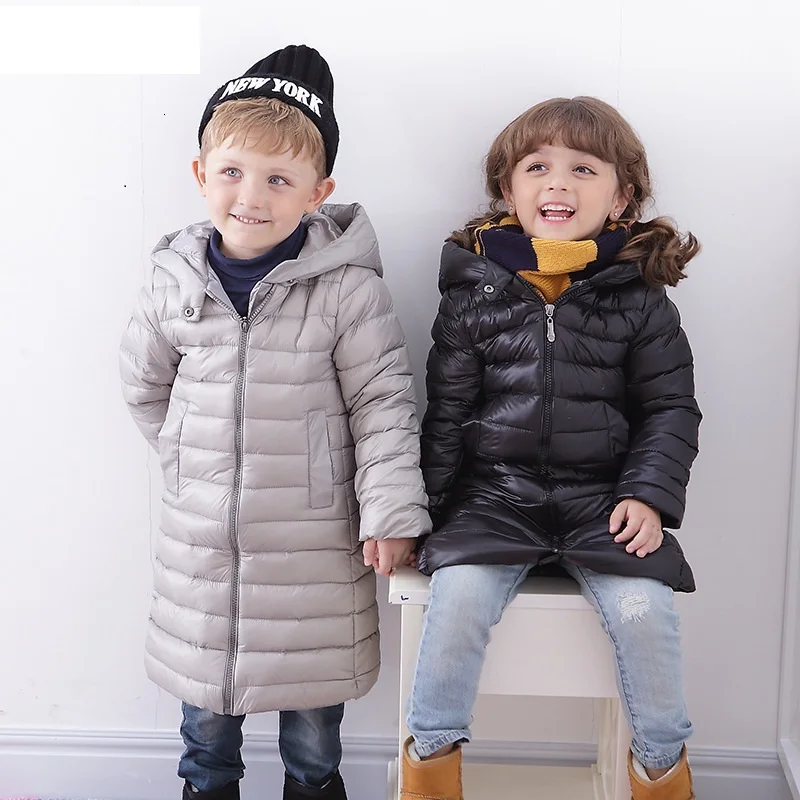 Детский пуховик; одежда с капюшоном для мальчиков; куртка для девочек; зимняя детская верхняя одежда с капюшоном; Новинка года; осеннее теплое пальто; парка для подростков
