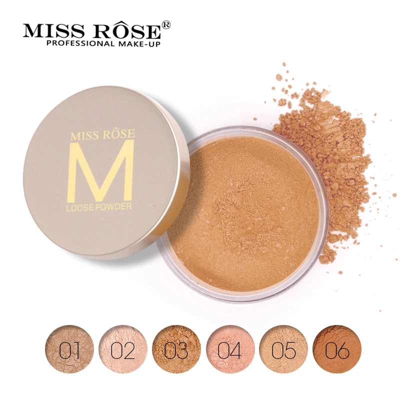 

Miss Rose Face Powder Makeup Brighten Long Lasting Powder Matte Natural Nutritious Whitening Brighten Concealer