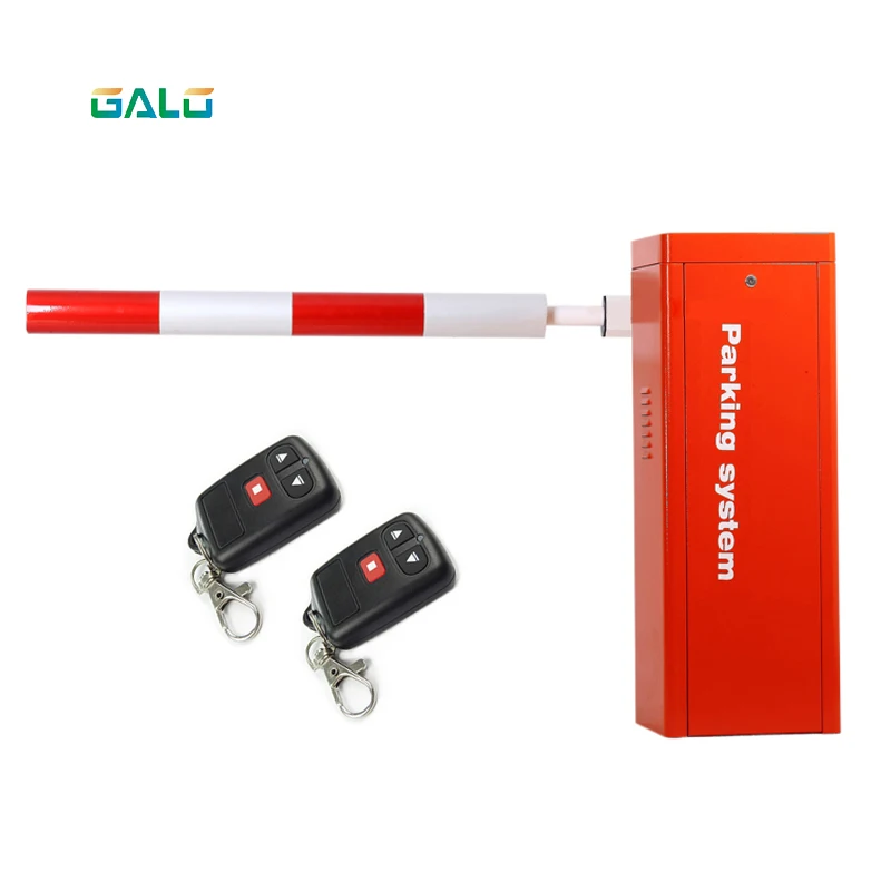 

Heavy Duty Festive Orange red Automatic Boom Barrier Gate For Parking Vehicle Access boom Optional