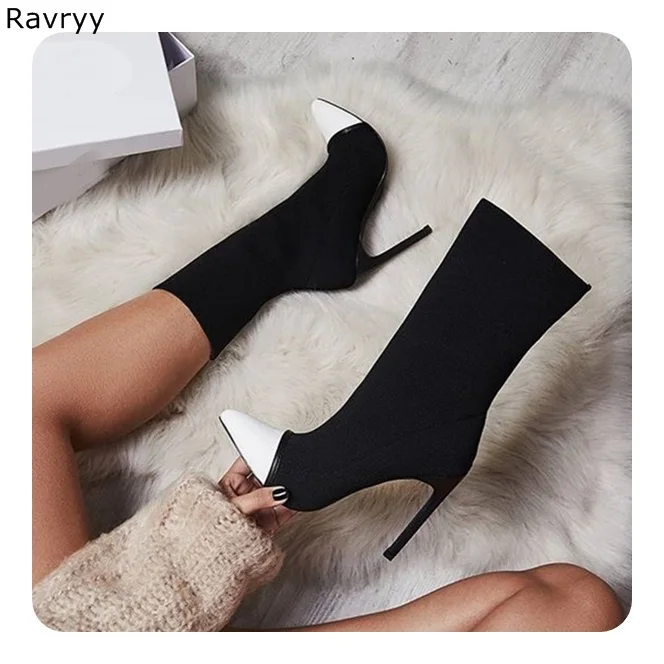 black ankle boots thin heel