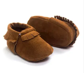 

Newborn Baby Shoes Crib Bebe Girls Princess First Walkers Mary Jane PU Suede Leather Kids Moccasins Prewalkers