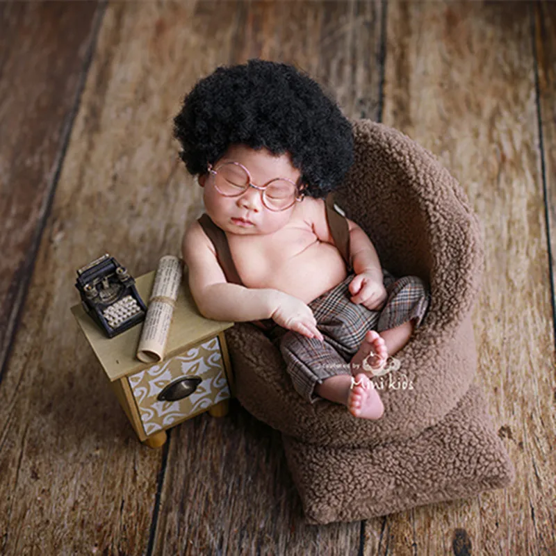 

newborn photography props mini creative retro phonograph typing radio television recorder photography props accessory