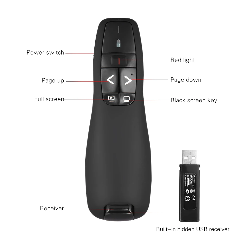 2 4 GHz беспроводной USB Powerpoint презентация PPT флип ручка указка кликер Presenter с Builtin Reciver
