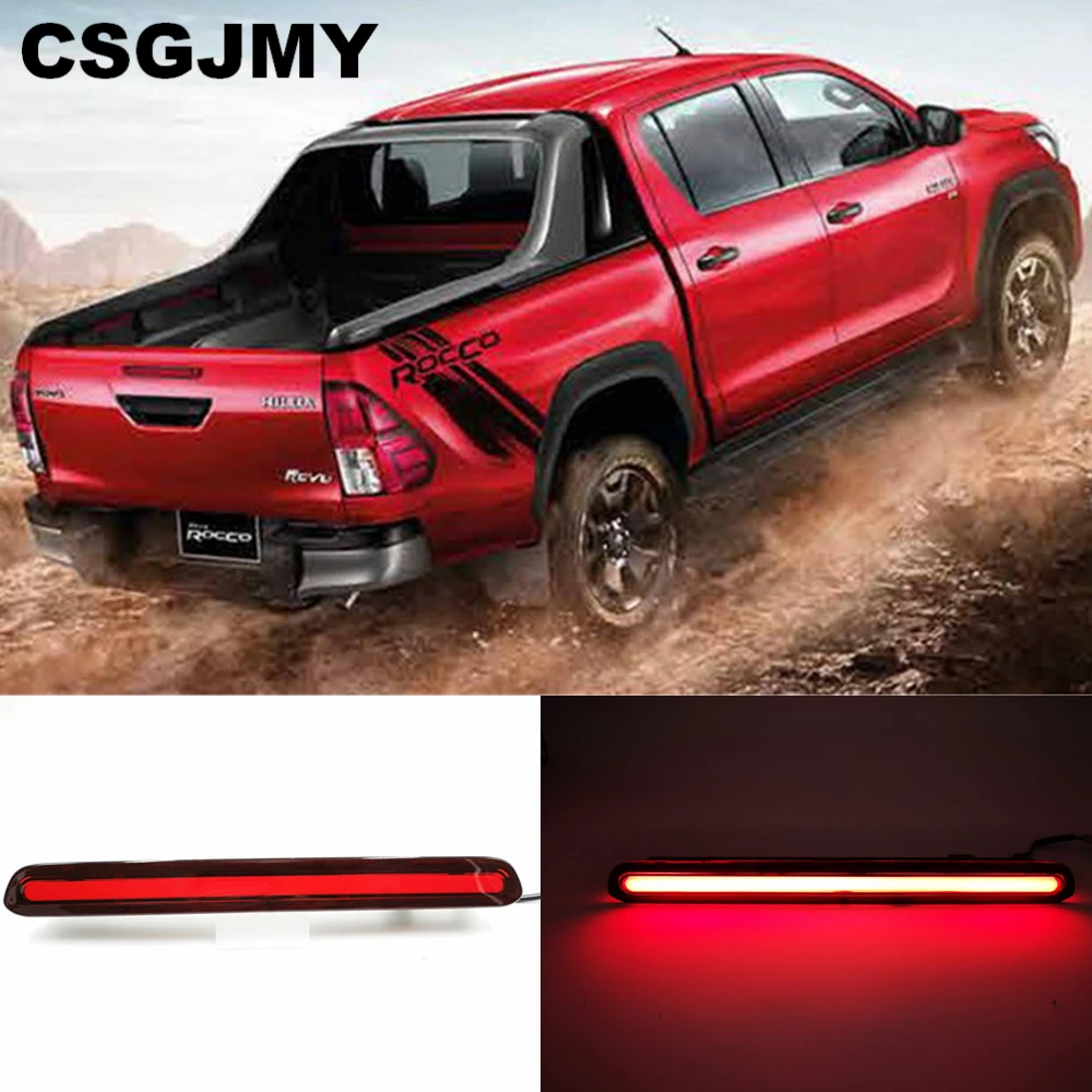 1 комплект светодиодный Отражатель COB лампа заднего DRL для Toyota Hilux Revo 2015 2016 2017 2018