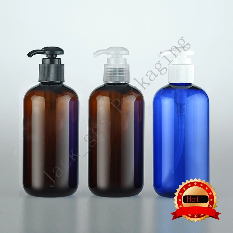 Download 250ml Brown/blue Plastic Shampoo Bottle, Dispening Pump ... Yellowimages Mockups