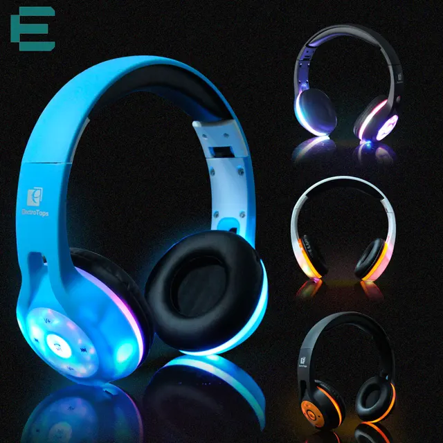 Bluetooth LED Light glowing Headphones Wireless Stereo Headset