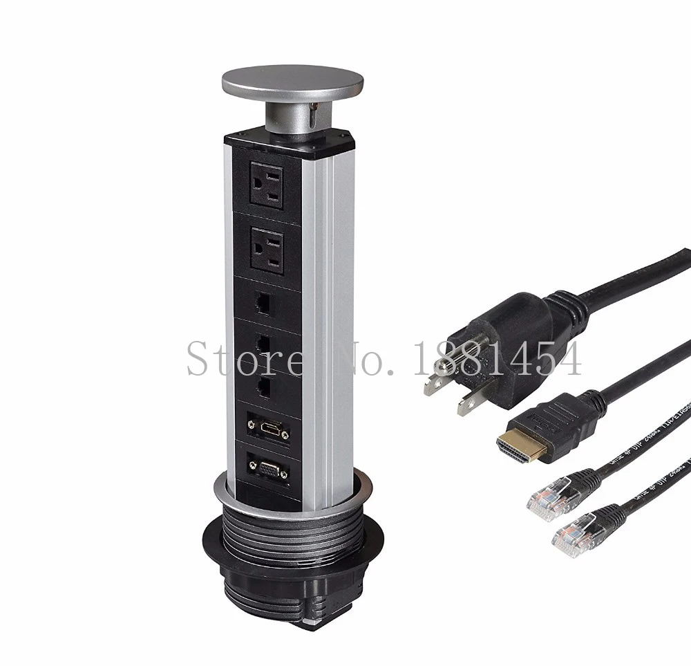 New 2018 New Pulling Pop Up Power Socket 2 US Plugs 3 RJ45 Ports DHMI +VGA PTabletop Safe Hidden Outlet/Officer Socket New 2018 New Pulling Pop Up Power Socket 2 US Plugs 3 RJ45 Ports DHMI +VGA PTabletop Safe Hidden Outlet/Officer Socket