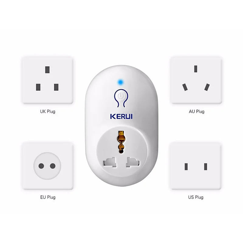 KERUI S71 Wireless Remote 433MHz Smart Socket for KERUI Home Security Alarm System EU US UK AU Standard Smart Switch Socket