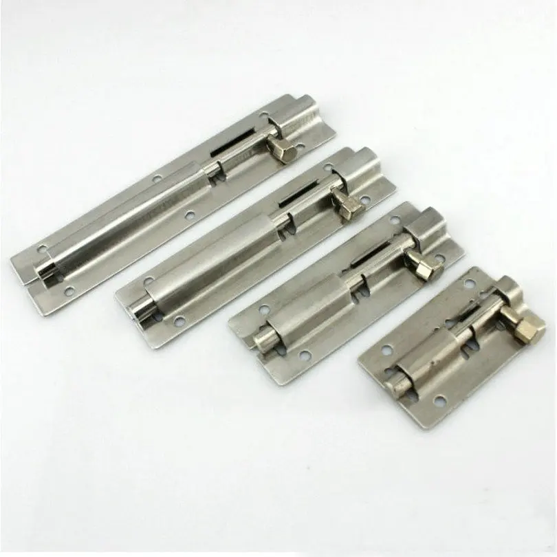 Us 16 39 25 Off 3inch 75mm Long 30mm Width 7mm Rod Dia Stainless Steel 304 Security Door Bolt Door Drop Bolt Door Latch 10pcs Lot In Furniture