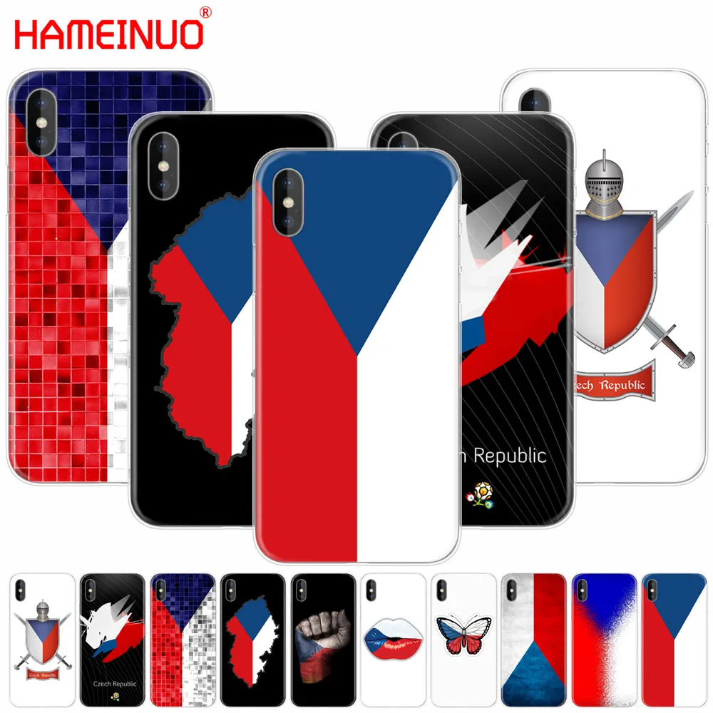 HAMEINUO чехол для сотового телефона с флагом Чешской Республики iphone X 8 7 6 4 4s 5 5s SE 5c 6s