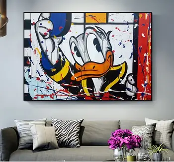 

hand made oil painting pop art cartoons on canvas good for decorate wall dec.