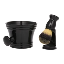 Shaving Kit for Men's Wet Shaving Brush Holder Stand Soap Bowl Mug Hair Beard Brush Shaving Kit