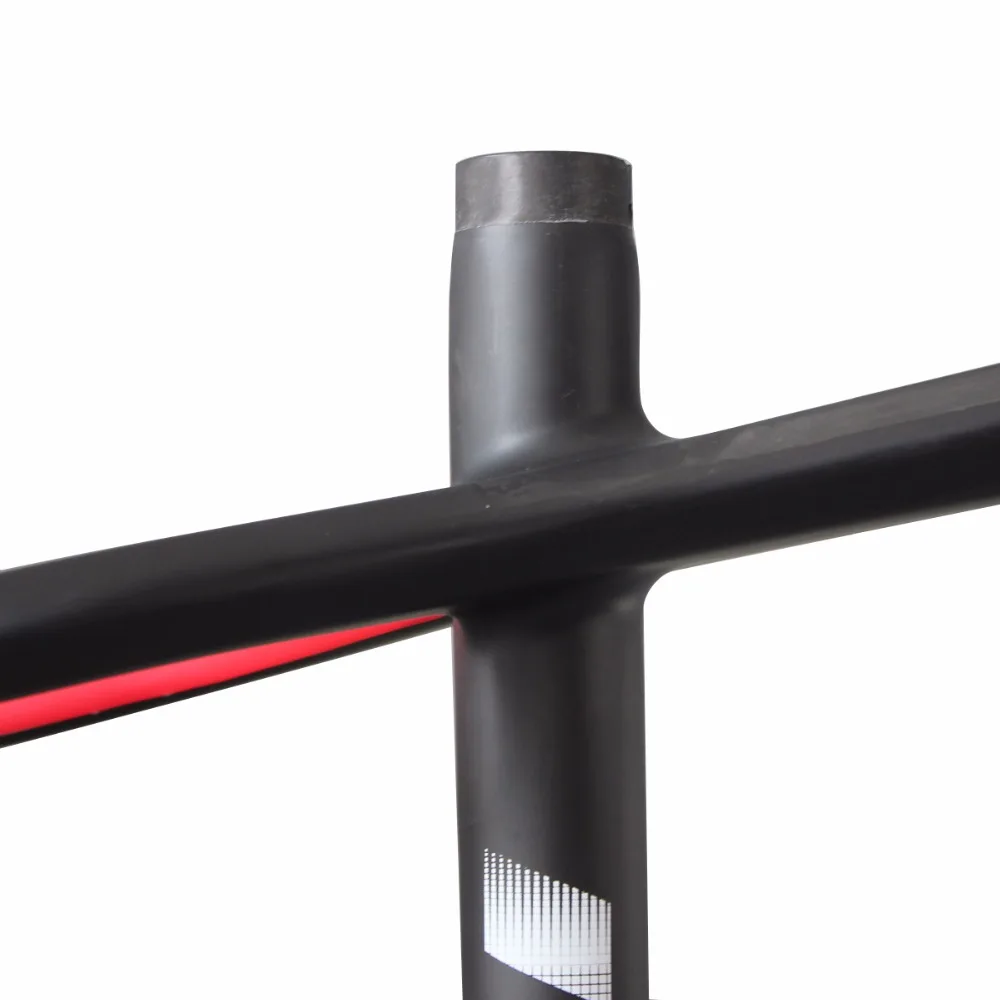 Clearance 26er carbon fat bike frame 197mm rear space fat bike carbon frame UD matt Red color with ican brand 17/19 inches SN02 2