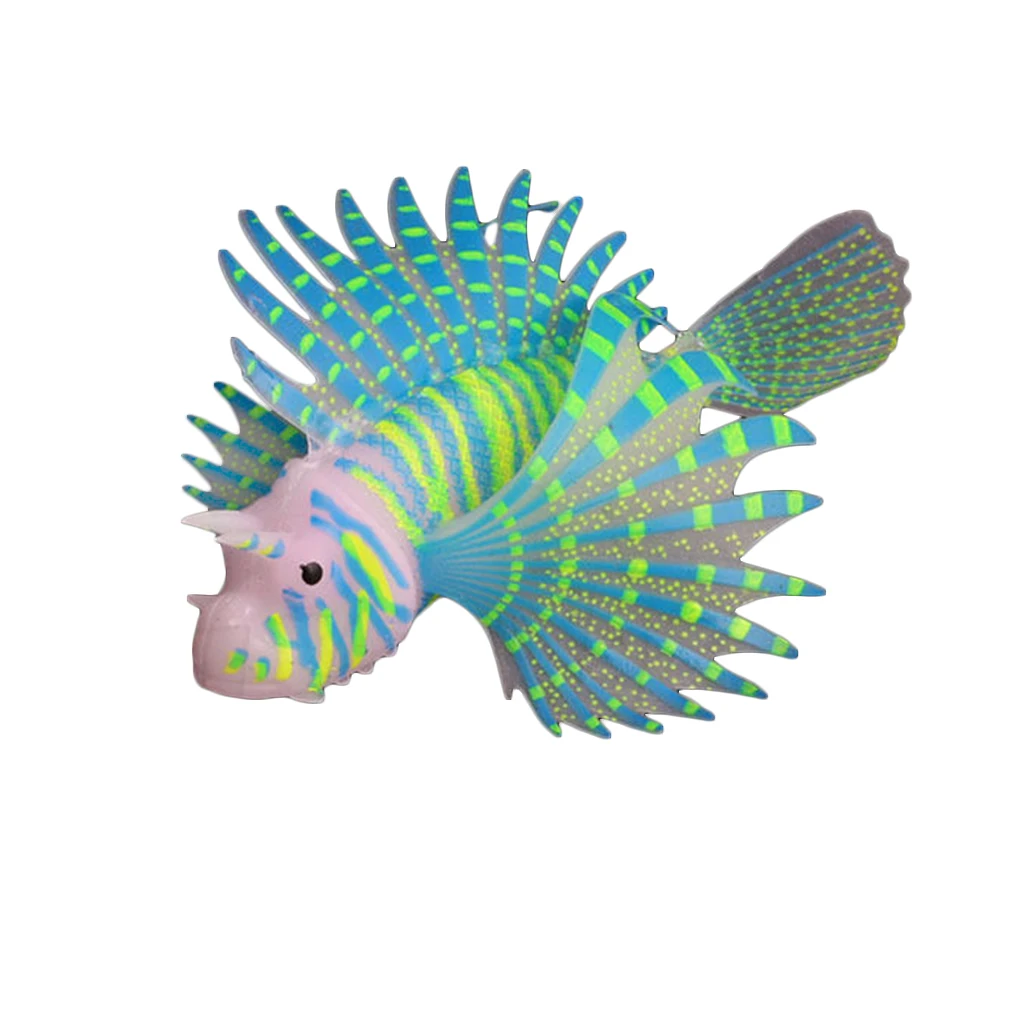 

Landscaping Aquarium Decor Fluorescent Simulation Glow Lion Fish Tropical Fish Tank Ornamental