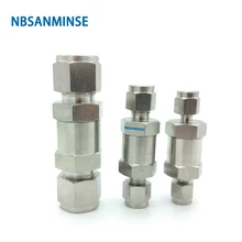 NBSANMINSE CV-OD/F Мини в линии обратный клапан 6000 фунтов/кв. дюйм Нержавеющая сталь 316L 1/8 1/4 3/8 1/2 3/4 SS обратный клапан