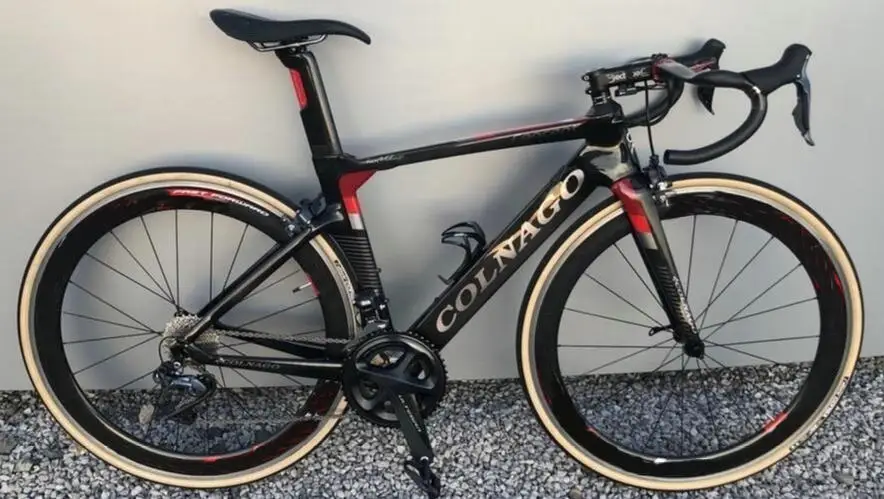 Colnago концепция черный красный карбоновый Дорожный полный велосипед прямое Крепление тормоза Colnago Руль+ седло+ бутылки клетки