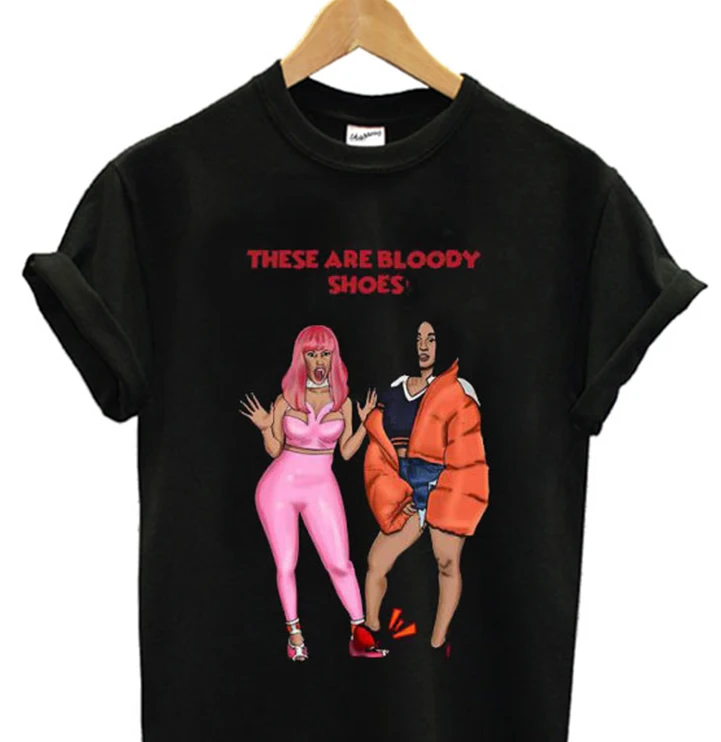Summer funny print men tshirt women Cardi B Nicki Minaj T shirt