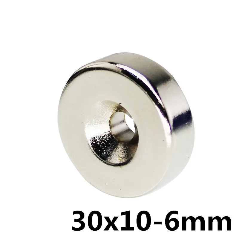 Neodym Countersunk Ring Magnete N35 starke Scheibe selten 30mmx10mm 6mm Loch 