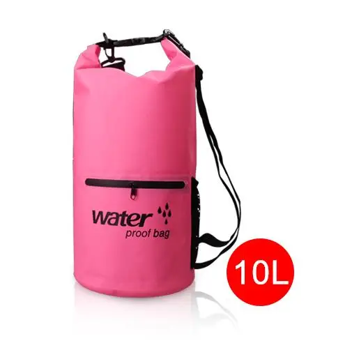 10L Pink 10л 20л Открытый речной треккинг мешок сухой мешок двойные плечевые ремни воды пакет Плавательный рюкзак водонепроницаемый сумки дрейфующий Каякинг - Цвет: 10L Pink