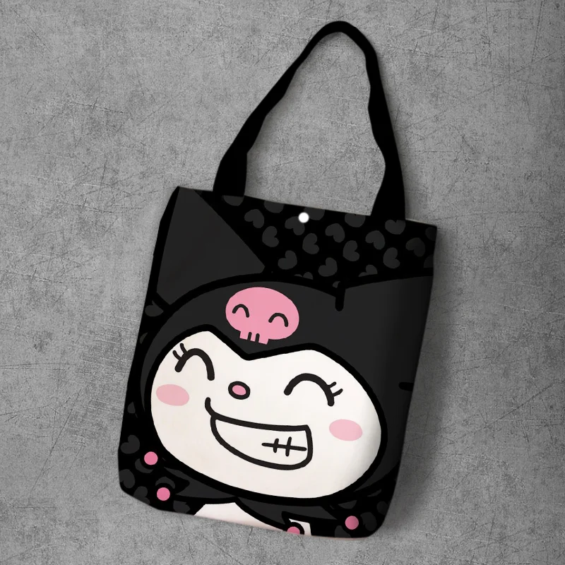 IVYYE Melody Kuromi, Модная Складная Холщовая Сумка для покупок в стиле аниме, повседневные сумки на плечо, Индивидуальная сумка-тоут для девушек, Новинка