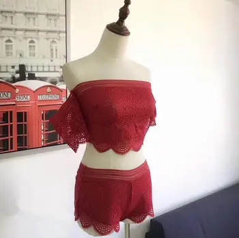 

lace wrapped sexy pajamas charm sleepwear 2piece set