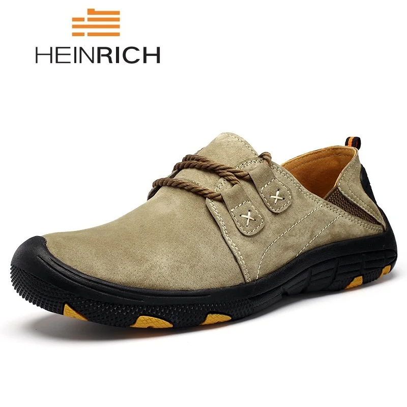 

HEINRICH Men Loafers Leather Shoes High Quality Suede Men Shoes Comfortable Outdoor Walking Casual Shoes Zapatos Casual Hombre