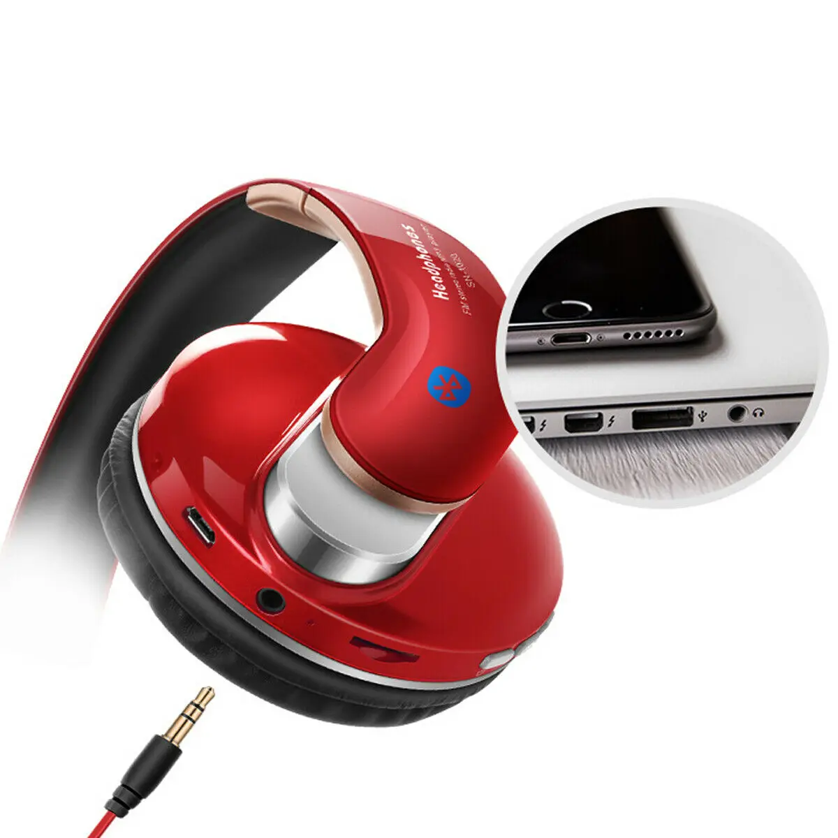 Men Wireless Bluetooth Headphone USB Rechargeable Hi Fi Super Bass Stereo Foldable Music Headset earphone Women