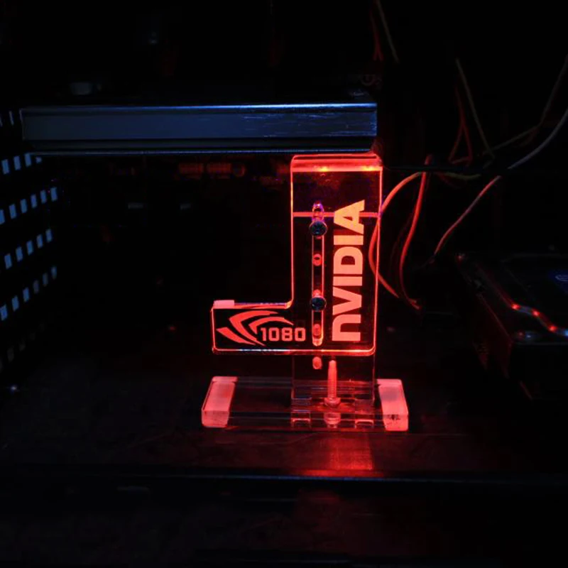 New HIS Red 1080 NVIDIA GeForce GTX Graphics Cards Stand Support Logo Custom (Please Leave a Message Provide Picture and Color) |