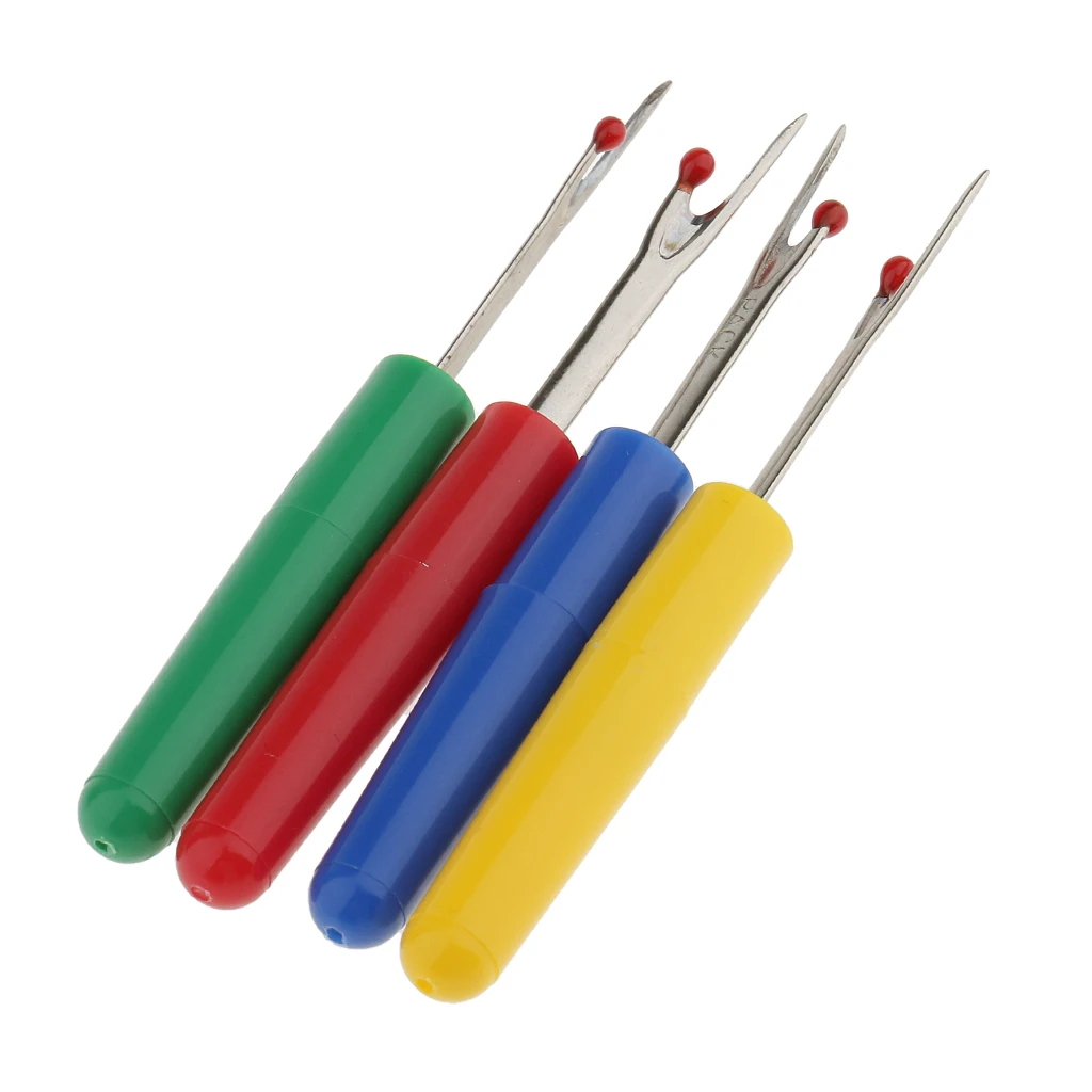 4 Pieces Plastic Handle Seam Ripper Thread Cutter Stitch Unpicker Sewing Tool