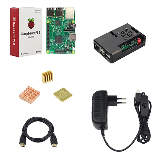 Комплект Raspberry Pi 3 Model B 5V2. 5A блок питания с переключателем+ sd-карта 16G+ корпус ABS+ вентилятор охлаждения+ радиатор+ кабель HDMI+ камера 5 Мп - Комплект: Комплект 3