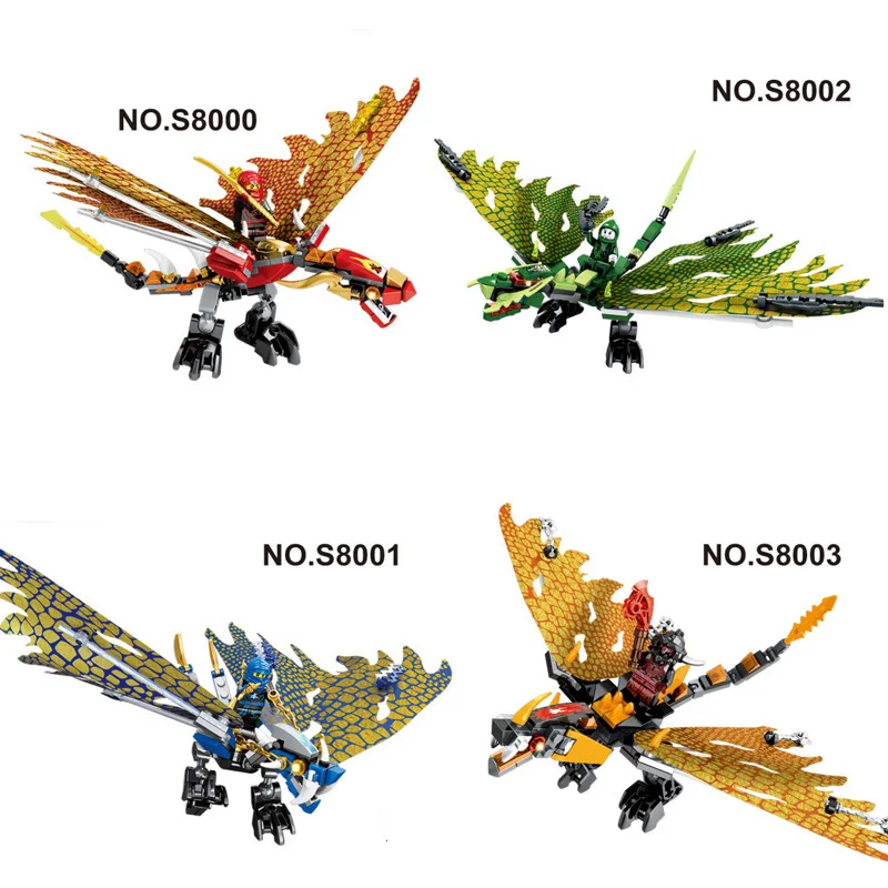 

2017 Hot ninjagoeinglys dragon knights building block ninja Kai Jay devil mini figures bricks compatible with lepin toys