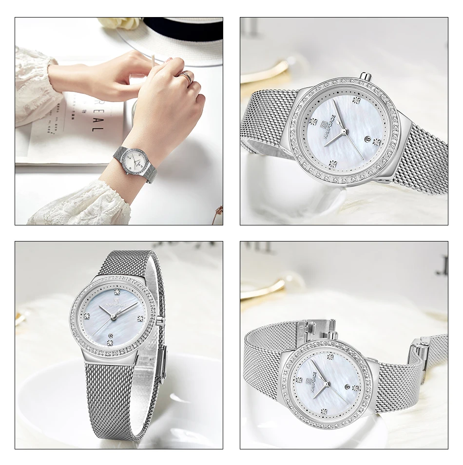 NAVIFORCE новые женские роскошные брендовые часы простые Кварцевые женские водонепроницаемые наручные часы женские модные повседневные часы reloj mujer