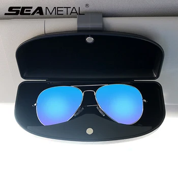 

Car Glasses Holder Auto Sunglasses Case Universal Sun Visor Glasses Box Clips Automobiles Eyeglasses Storage Bag Car Styling