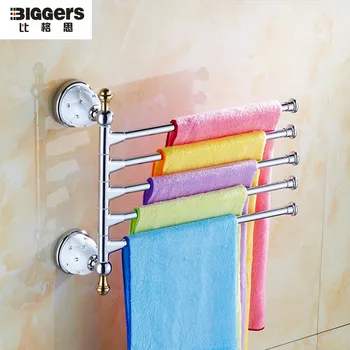 

Free shipping European style Chrome finish ceramic with diamond bathroom removable bathroom towel rack 3/4/5 towel bars