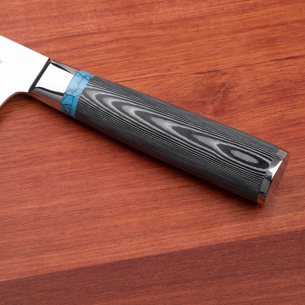 Mokithand 8 inch Japanese Damascus Chef Knives High Carbon 67 layer Professional VG10 Kitchen Knife Sharp Meat Knife G10 Handle