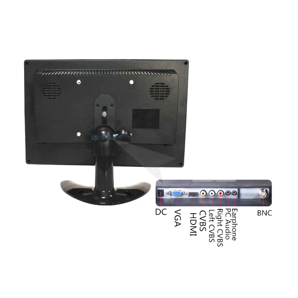 Wearson 10.1 inch LCD Monitor Screen Display 169 1366768 with VGAHDMIBNCAV Function For PC & DVD & CCTV System etc (2)