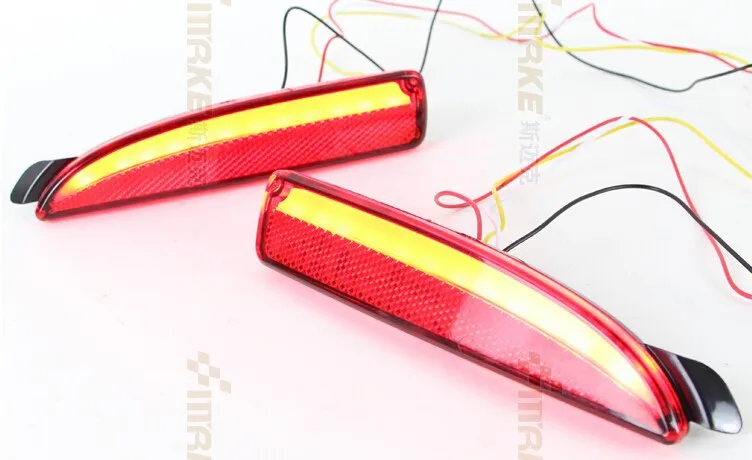 

eOsuns LED warning light + brake light + turn signal, rear bumper light, reflector for mazda 6 atenza 2013-16, wireless switch