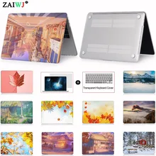 ZAIWJ чехол для ноутбука с принтом для MacBook Air retina Pro 11 12 13 15 для Mac New Pro 13 15 дюймов с сенсорной панелью крышка клавиатуры
