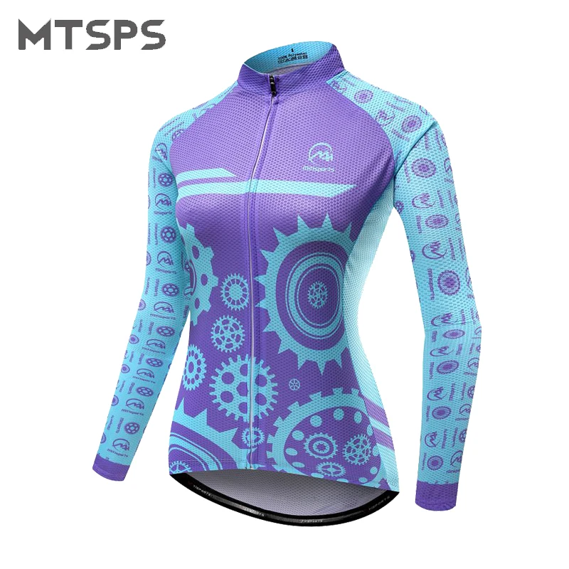 

MTSPS Winter Long Sleeve Thermal Fleece Pro Cycling Jersey Women Clothing Bicycle Maillot Equipacion Ciclismo Bike Clothes