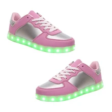 1 pair LED Light-Up Sport Shoes Sneakers USB Charging for Valentine’s Day Christmas Halloween, Women’s UK Size