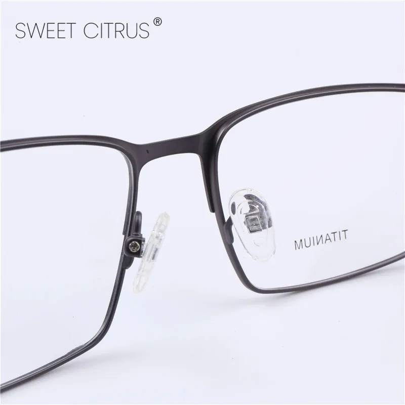 Сладкие цитрусовые бизнес полный обод Титановые очки для мужчин оптический оправа для очков для мужчин Рецептурные очки Квадратные очки