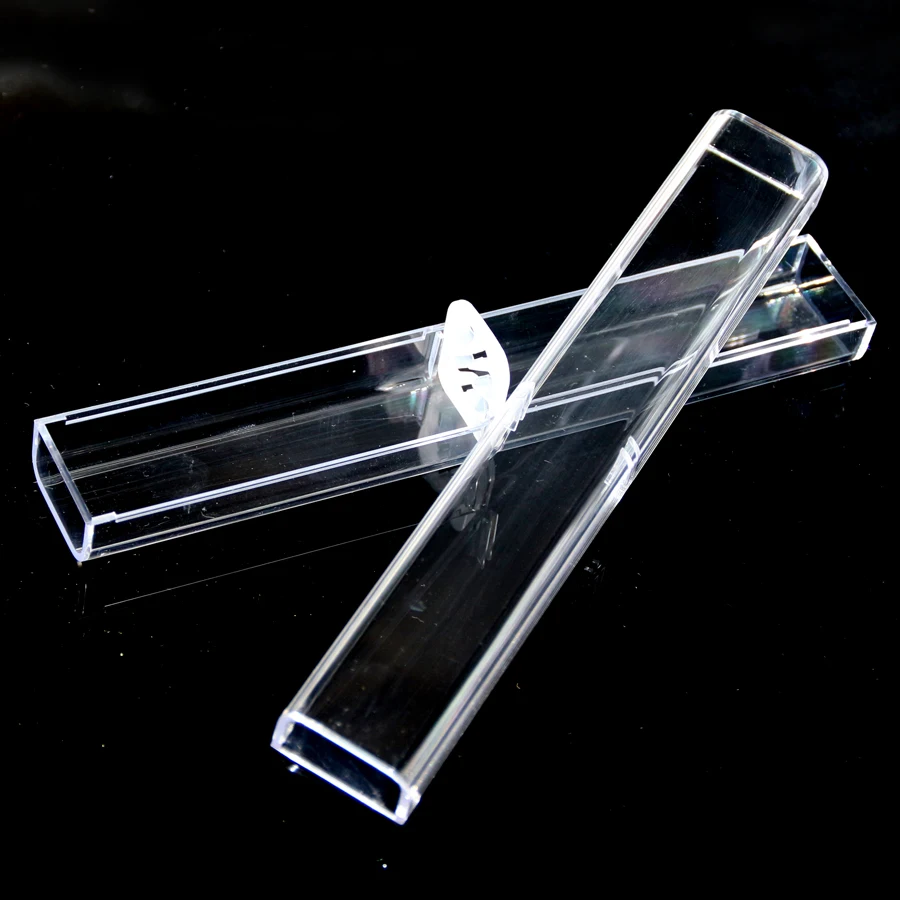 

10 pcs crystal Acrylic Micblading pen Box caneta microblading tebori display and storage box brow manual tattoo supplies