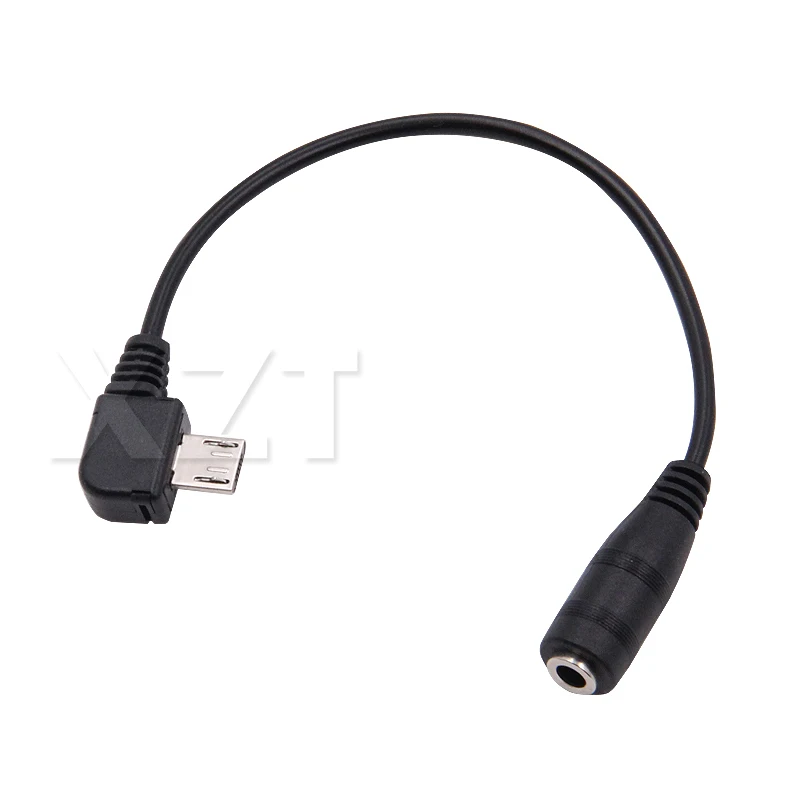 PZ 1 шт. Micro USB до 3,5 мм Женский кабель для наушников, адаптер, аудио наушники, черный конвертер для динамика