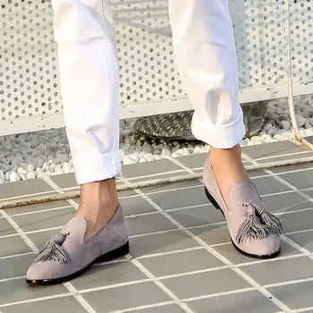 Cool Tiro Для мужчин бархатные туфли кристалл брошь Ленточки Лоферы мужские модельные туфли тапочки под смокинг мокасины из натуральной кожи повседневные туфли на плоской подошве