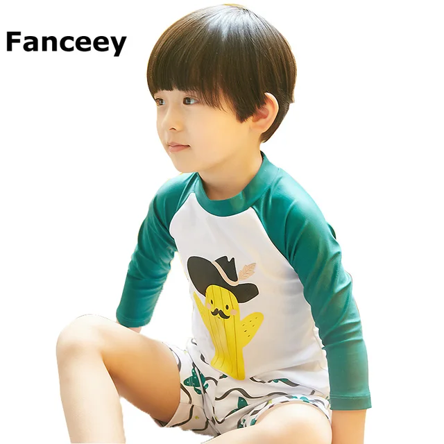 Special Price Children's Swimsuit Boys Split Swimwear, Kids Baby Fast Dry Surfing Swimming Clothes Warm Spa Swimsuit